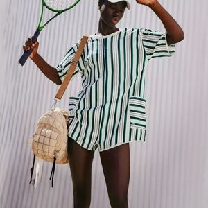 FP Movement Striped Hot Shot Tee Romper